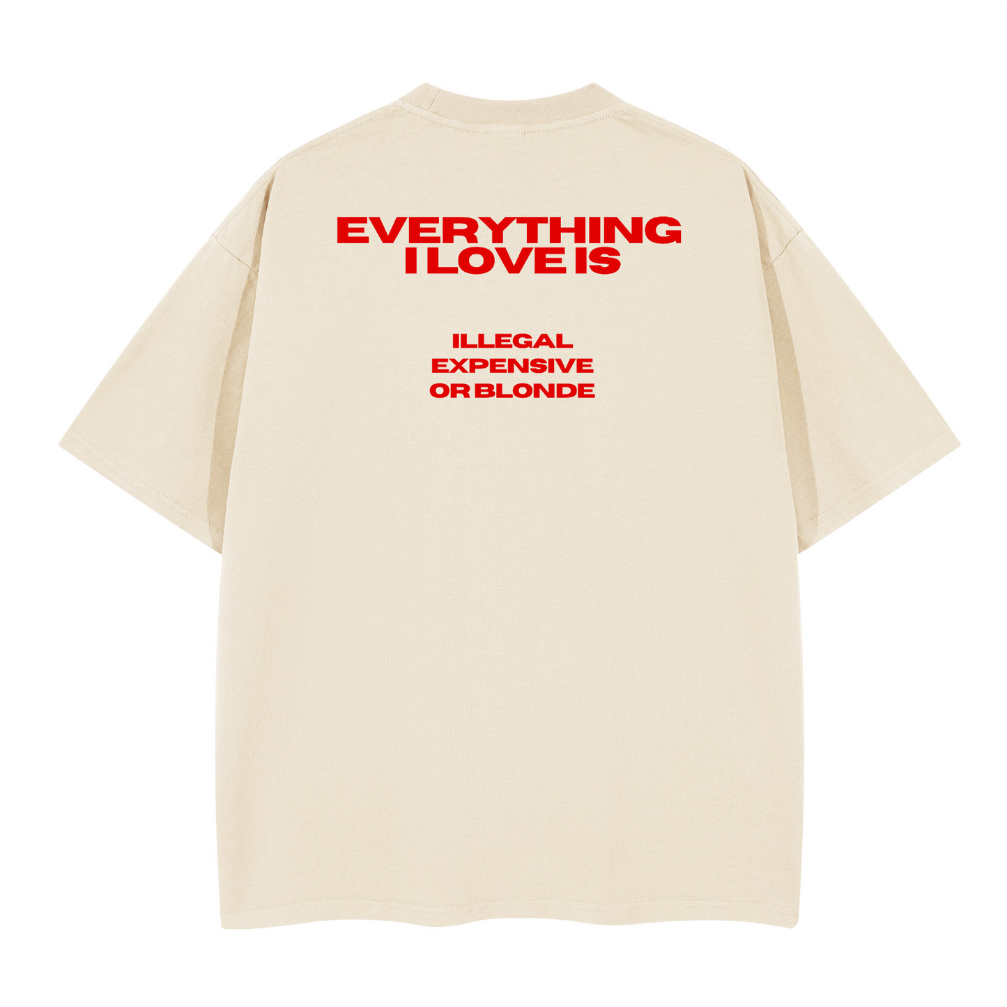 Everything I Love Is T-Shirt Slogan Boxy Premium HeyMiamorShop - Vue 1