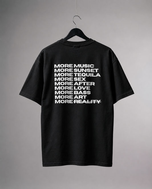 T-shirt boxy MORE MUSIC imprimé dos – Hey mi amor